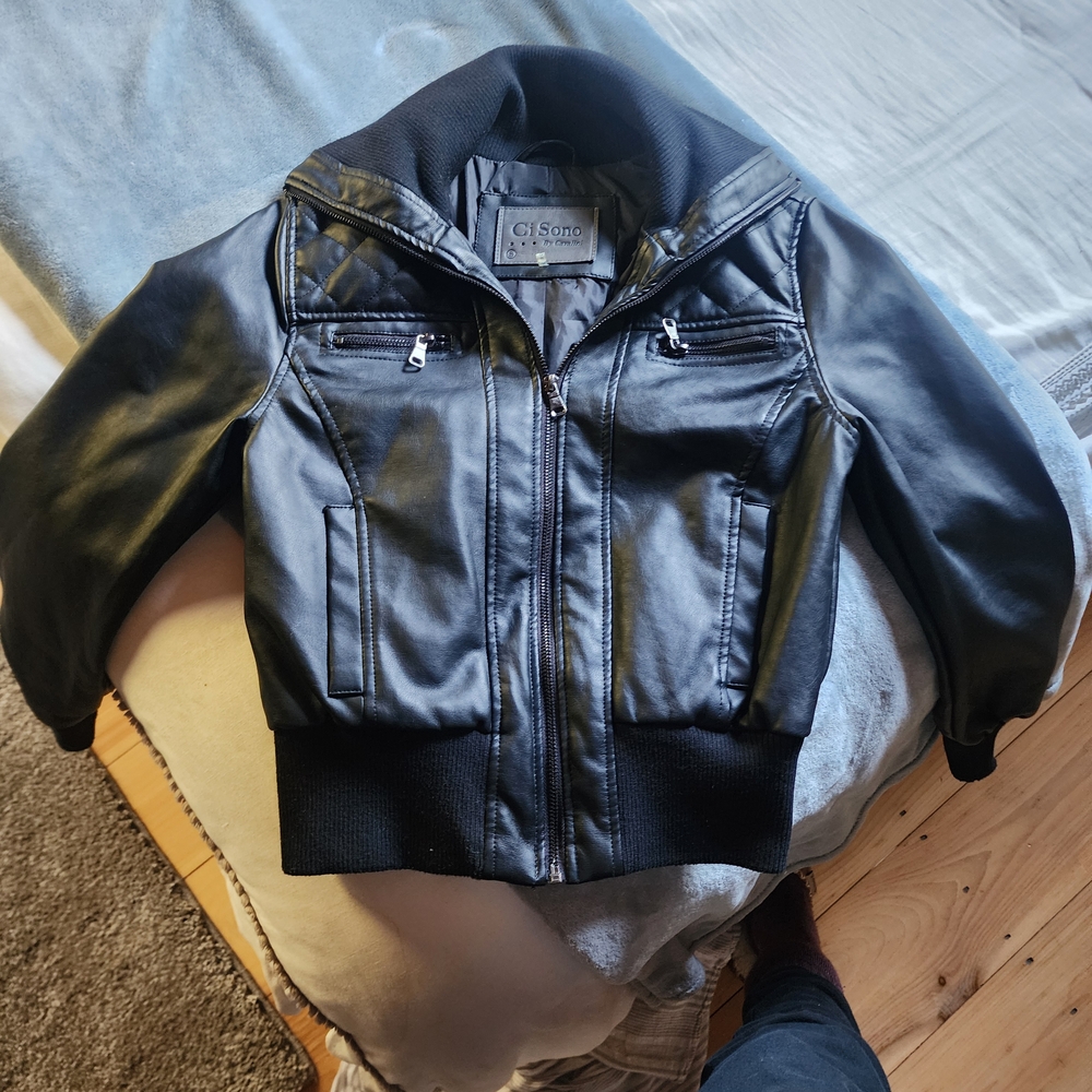 Ci Sono Black Leather Jacket